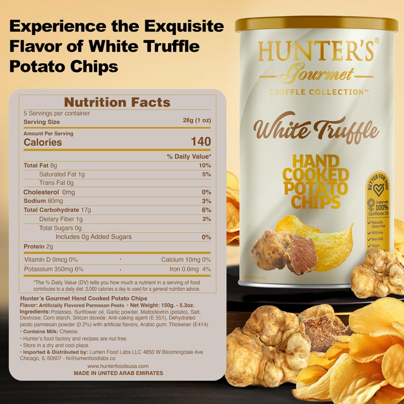 Hunter's Healthy Gourmet Truffle Chips | Hand-Cut | No Artificial