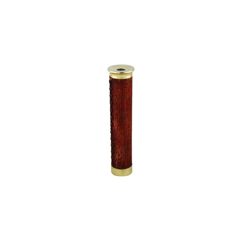 NKlaus Kaleidoscope Brass and Leather 17 x 3.5 x 4