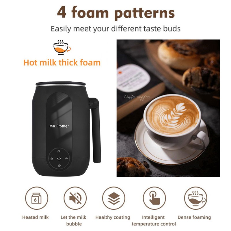 Electric Milk Frother Cooker for Frothing 4-in-1 Milk Steamer with