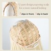 SARLA U Part Hair Extensions Dirty Blonde Full Head Clip
