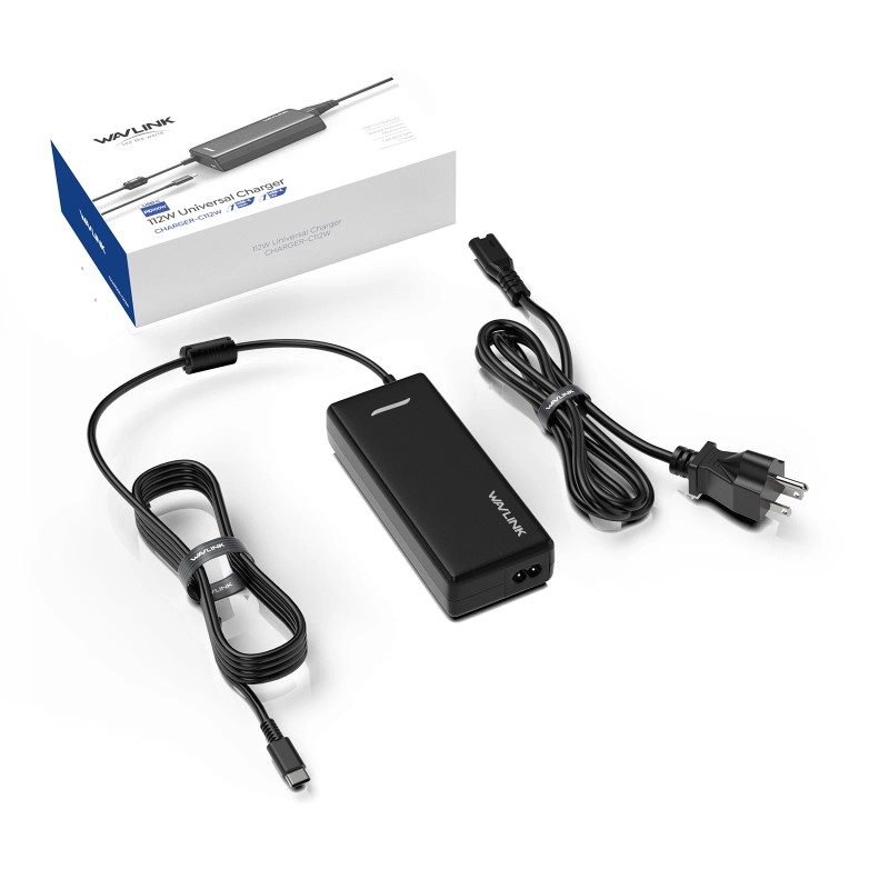 WAVLINK 112W Universal Charger USB C Laptop 100W AC Adapter
