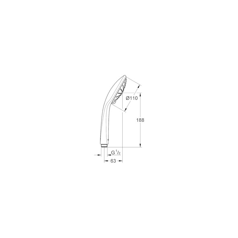 Grohe Euphoria 26513000 110 Massage Shower and Shower System Hand