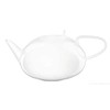 ASA 2016013 Measuring Table Ceramic Teapot with Strainer, White Gloss,