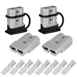 Uddick 175A Battery Quick Connector with Dust Cover,Battery Quick Disconnect Wire Harness Plug Kit for Car Forklift Motor Winch Trailer（4PC 2AWG 2Covers