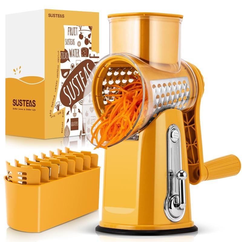 SUSTEAS Rotary Vegetable Slicer with Handle Kitchen Gadget - 5