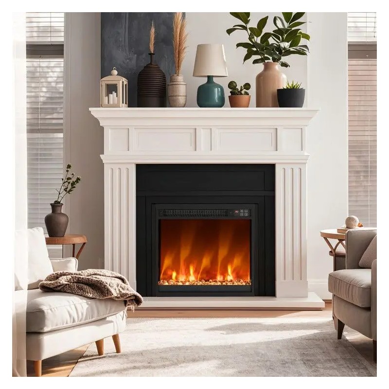 1500W Electric Fireplace Insert 18/23/26 Inch with Remote Control Home