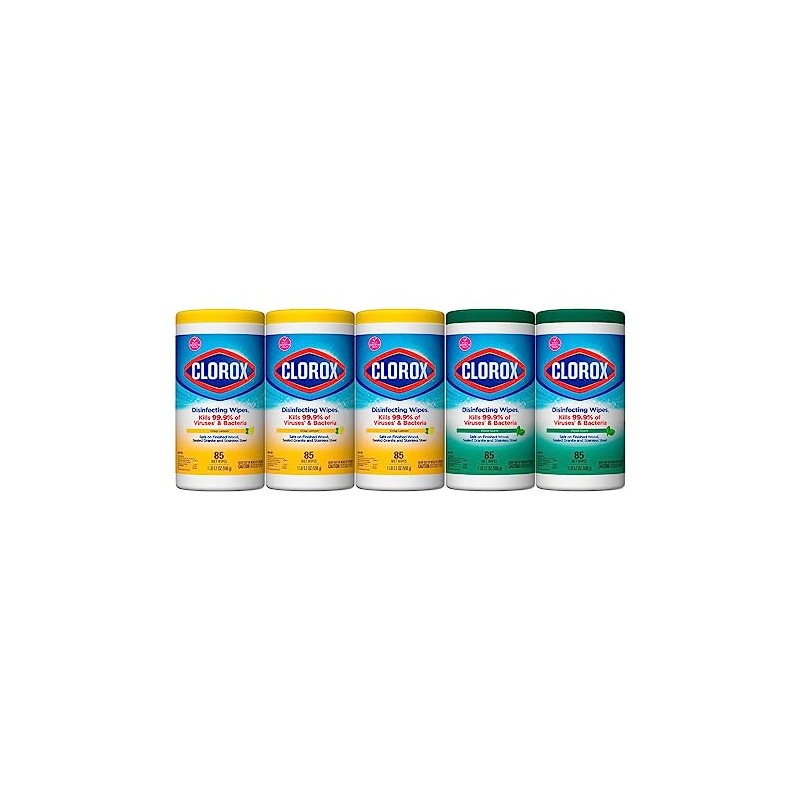 Clorox Disinfecting Wipes Variety Pack - 5X Cleaning Power, Kills