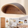 HUANGSTY 2-Pack Wall-Mounted Wooden Hat Rack| Non-Damage Brim Design Keeps