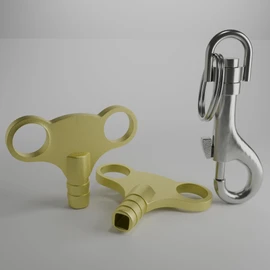 Brass Radiator Key for Bleeding with Lobster Clasps Keyring – UK Radiator Key, Universal Radiator Bleed Tool, Perfect for Home Heating Systems – Easy to Use, Durable and Reliable
