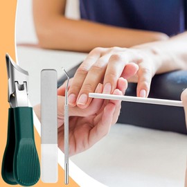 Angled Nail Clippers | Anti-Splash Nail Cutter - Professional Personal Care Tools, Multifunctional Fingernail Trimmer for Home Manicure