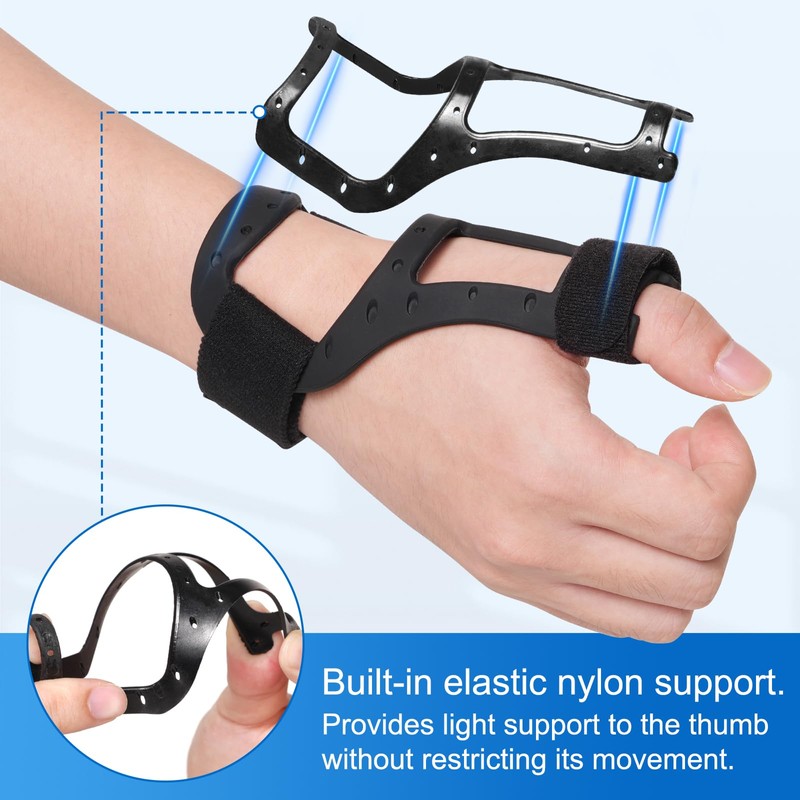 Velpeau Waterproof Thumb Brace for Arthritis Pain and Support, Semi-rigid