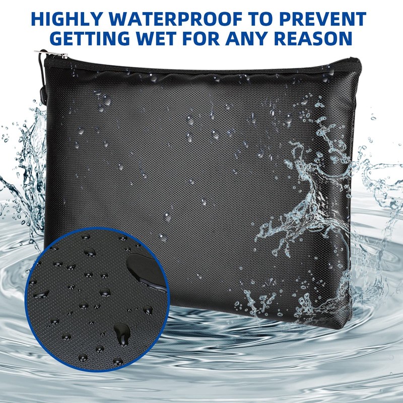 Document Bag Safe Fireproof Waterproof Fireproof Document Box Money Bag