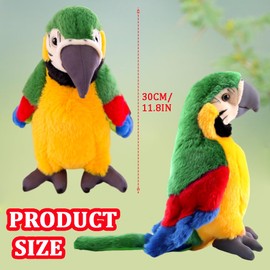 Danbghyuo Parrot Rag Doll, Parrot Toy, Stuffed Bird Parrot Bird, Stuffed Toy, Cute Toy, Parrot Stuffed Toy, Funny Stuffed Toys for Children, Girls, Boys (Green)