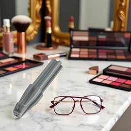 Gray 3 in 1 Eyebrow Pencil Sharpener, Eye Pencil Sharpener, Duckbill-Shape Eyebrow Sharpener Auxiliary Tool for Waterproof Peel Off Brow Pencils for Beginners and Professional, Eyebrow Color