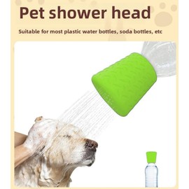 Portable Outdoor Shower for Dogs Bottle Attachment Outdoor Sprayer Accessory for Most Plastic Water Bottles for Bathing Pets During Outdoor Activities, Hiking and Camping. (Green)