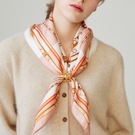 Daks (신세계강남점)DCSC3E702 DAKS GIFTSILK100%핑크 DD체인 스카프링 세트 (Daejeon Shinsegae) DCSC3E702 DAKS GIFT 100% Silk Pink DD Chain Scarf Ring Set