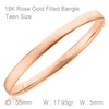 Bangle Real 18k Rose Gold Filled Solid Flat 5mm Cuff