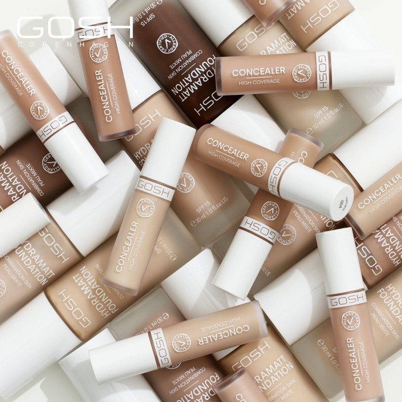GOSH Concealer High Coverage, High Coverage, Liquid Concealer for Covering