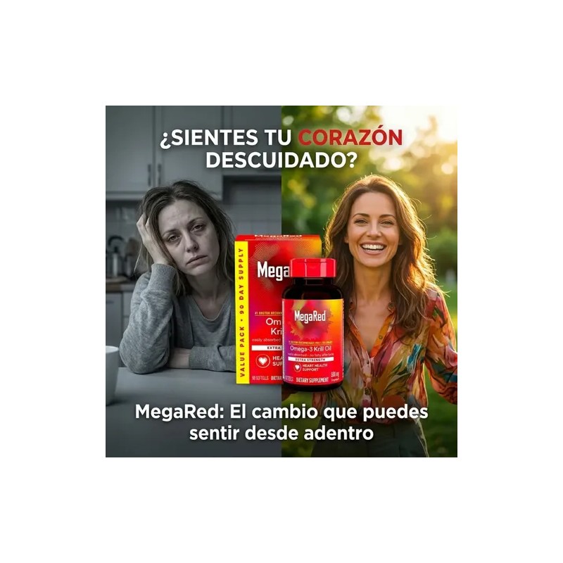 Aceite De Kril Omega 3 Megared Extra Strength 90 Cáps