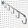 16" L Pegboard 5 Hook Waterfall Faceout Hook, Chrome -