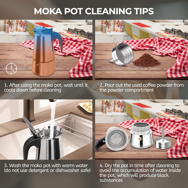 12 Cup 600ml Moka Pot Stainless Steel Espresso Coffee Maker