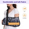 Fotgok Arm Sling with Silver Silk Fabric, Breathable Shoulder Brace