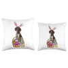 Easter Egg Funny German Shorthaired Pointer Easter Throw Pillow