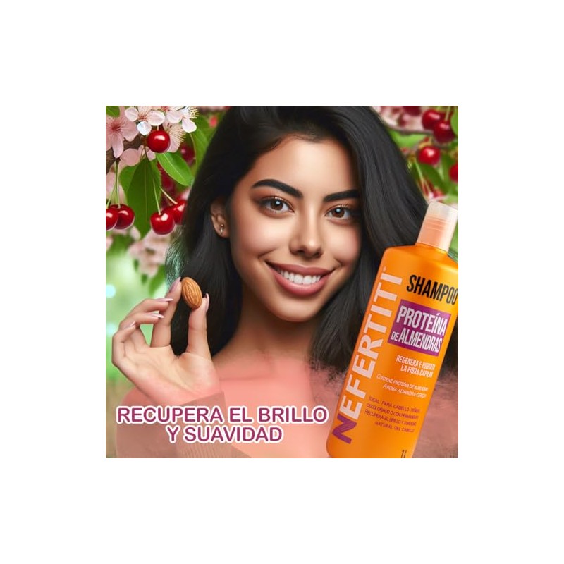 Nefertiti Shampoo Proteína De Almendras - 1 L