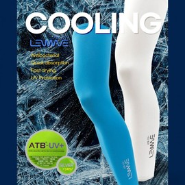 Runwave Ten-Color Genuine Premium Korean Cool Leg Sleeves - Unisex UV Protection with ATB Fabric Cool Leg Sleeves (Women's) White 2ea