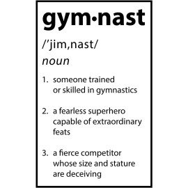 Damdekoli Definition Gymnast Poster - Gymnastics Gift (24 X 36 Inches)