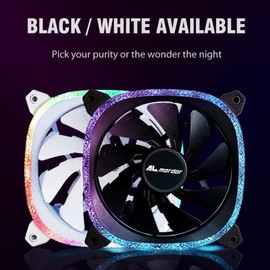 ALmordor Stardust XD120 Computer Cooling PC Case Fan ARGB Diamond Frame with 9 Blades, Hydraulic Bearing, Quiet Operating, Black