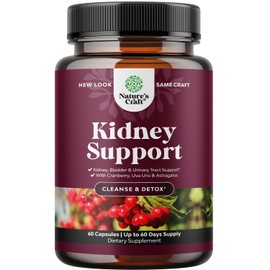Kidney Support Cranberry Pills for Women and Men - High Strength Kidney Cleanse Detox & Repair with Stinging Nettle Uva Ursi and Astragalus for Kidney and Bladder Health - Non-GMO Halal and Vegan