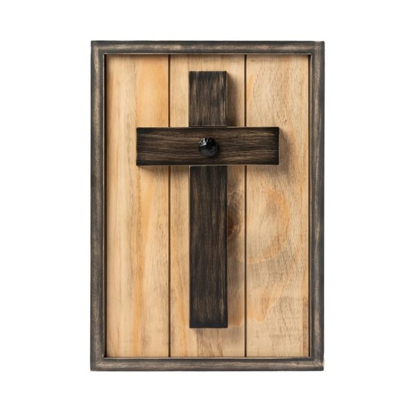 Rustic Knotty Pine Wedding Unity Cross® for your Wall; Unity