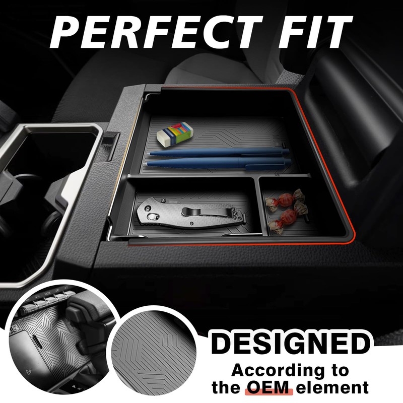 Muslogy Center Console Organizer & Hidden Box & Cup Holder
