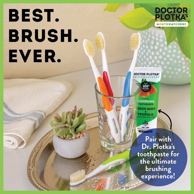 MOUTHWATCHERS Dr Plotkas Extra Soft Flossing Toothbrush Manual Soft Toothbrush