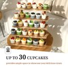 SwallowLiving 5 Tier Wooden Rustic Cupcake Stand for 30 Cupcakes,