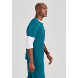 BARCO Unify Men's 3 Pocket V-Neck Top – Regular – Bahama, M