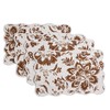 Cozy Line Home Fashions Quilted Linen Cotton Placemats (Chocolate Flower,