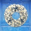 Galt International 18" Nautical Seashell Hanukkah Wreath, Dark Blue |