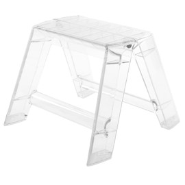 Pinelicorn 2 Step Clear Folding Step Ladder, Photography Stool, Protable Transparent Step Stool for Decorative Library, Modern Foot Stool (Clear)