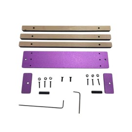 LEEFAI Wooden Fingerboard Park Bench, 9.84 inch, Street Skate Training Obstacle with Non-Slip Grips, Unassembled (Purple)