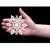 Christmas Concepts® Pack of 12-10cm Glitter Snowflake Hanging Decorations -