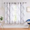 FMFUNCTEX Blue White Curtains 50" X 45" for Kitchen Living
