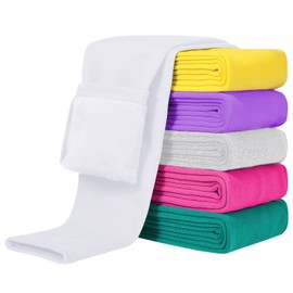 Witwot Girls Fleece Lined Leggings Winter Pants Warm Toddler Kids Thermal Leggingss 6-7 Years White