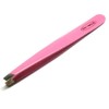 Gadgets Collection 4" Eyebrow Tweezers Slanted Tip Stainless Steel Beauty Tool CLASS PINK