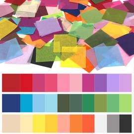 Anvin 3000 Pcs Tissue Paper Squares 2 Inch x 2 inch Rainbow Tissue Mosaic Squares for Arts Crafts DIY Projects Scrunch Art Classroom Activities and More- 30 Assorted Colors