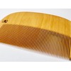 Full Boxwood Comb with Flower Pattern and Case - Japanese