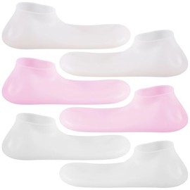 CALLARON 3 Pares Calcetines De Silicona Hidratantes Para Pies Cubre Pies Gel Fundas De Pedicura Cubierta De Pie Para Cuidado De La Piel En Casa Y...  