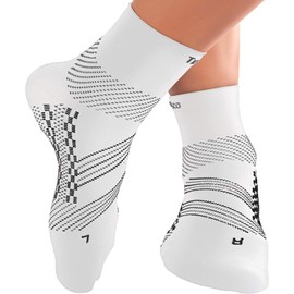 TechWare Pro - Calcetines de compresión de tobillo para fascitis plantar, unisex, soporte para el arco del pie y férula para tendinitis de Aquiles