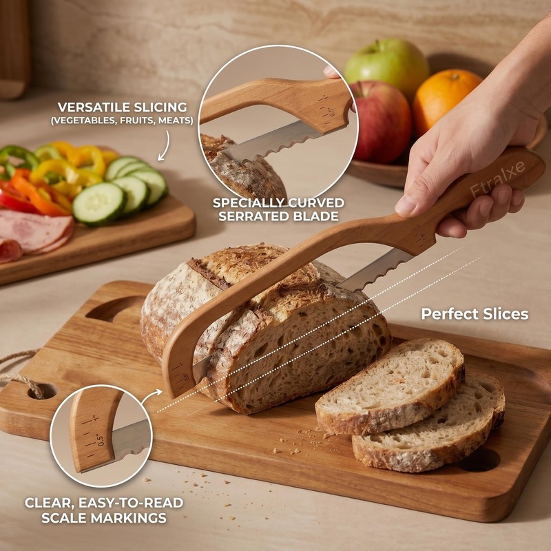 Sourdough Bread Slicer | Bread Cutting Board | 420 Stainless